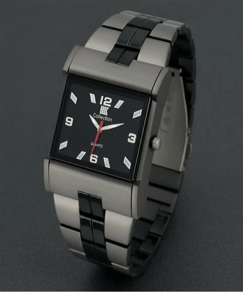 Premium Men’s Square Dial Stainless Steel Analog Watch